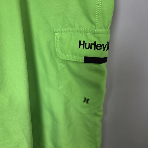 ⭐️Hurley Mens Bright Green Board Shorts Size 36 - Picture 4 of 6